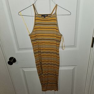 Yellow Stripped mini dress